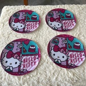 Hello kitty plastic plates/ dinning set